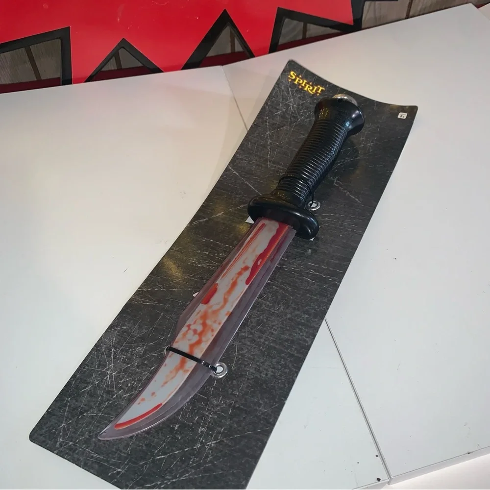 14” Bleeding Knife Blood Red Plastic Halloween Horror Prop; Toy; New Packaged